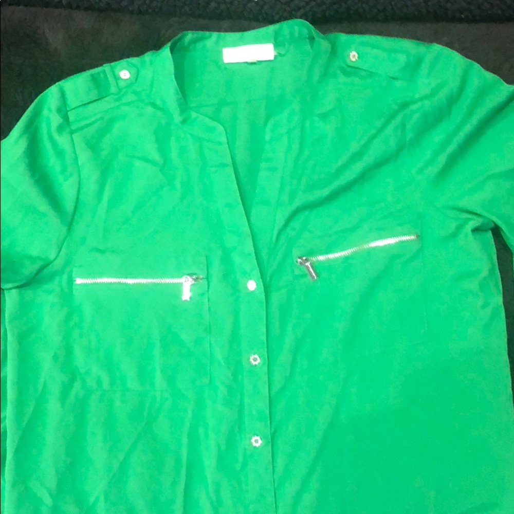 Calvin Klein size medium green blouse